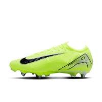 Nike Zoom Mercurial Vapor 16 Elite Crampons Vissés Chaussures de Foot (SG) Néon Jaune Noir Argenté