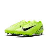 Nike Zoom Mercurial Vapor 16 Elite Crampons Vissés Chaussures de Foot (SG) Néon Jaune Noir Argenté