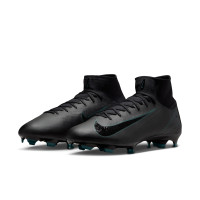 Chaussures de football Nike Zoom Mercurial Superfly 10 Pro Gras (FG) noir vert foncé