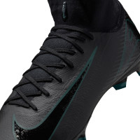 Chaussures de football Nike Zoom Mercurial Superfly 10 Pro Gras (FG) noir vert foncé