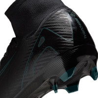 Chaussures de football Nike Zoom Mercurial Superfly 10 Pro Gras (FG) noir vert foncé