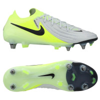 Nike Phantom GX II Elite Crampons Vissés Chaussures de Foot (SG) Pro Player Néon Jaune Argenté Noir