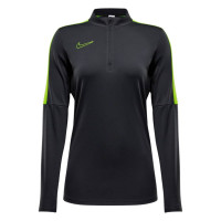 Survêtement Nike Academy 23 à 1/4 fermeture éclair pour femmes, anthracite, jaune fluo