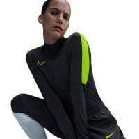 Haut d'entraînement Nike Academy 1/4-Zip pour femme, anthracite, jaune fluo