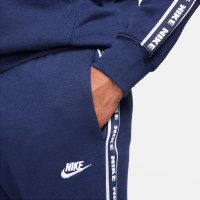 Nike Club Fleece Trainingspak Hooded Donkerblauw Wit