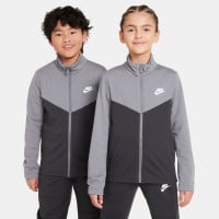 Survêtement Nike Sportswear à fermeture éclair intégrale pour enfants gris foncé gris blanc