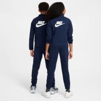 Survêtement Nike Sportswear à fermeture éclair intégrale pour enfants, bleu foncé, vert, blanc