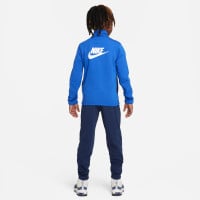 Survêtement Nike Sportswear à fermeture éclair intégrale pour enfants bleu foncé et blanc