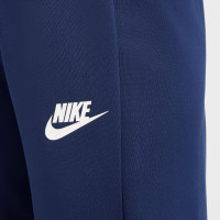 Survêtement Nike Sportswear à fermeture éclair intégrale pour enfants bleu foncé et blanc