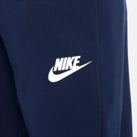 Survêtement Nike Sportswear à fermeture éclair intégrale pour enfants bleu foncé et blanc