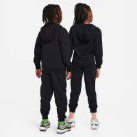 Nike Sportswear Club Fleece Trainingspak Full-Zip Hooded Kids Zwart Wit