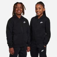 Nike Sportswear Club Fleece Trainingspak Full-Zip Hooded Kids Zwart Wit