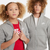 Nike Sportswear Club Fleece Trainingspak Full-Zip Hooded Kids Grijs Wit