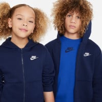 Nike Sportswear Club Fleece Trainingspak Full-Zip Hooded Kids Donkerblauw Wit