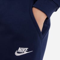 Nike Sportswear Club Fleece Trainingspak Full-Zip Hooded Kids Donkerblauw Wit