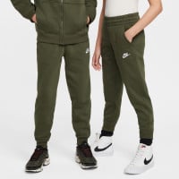 Survêtement polaire Nike Sportswear Club entièrement zippé à capuche pour enfants, vert foncé et blanc