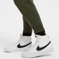 Survêtement polaire Nike Sportswear Club entièrement zippé à capuche pour enfants, vert foncé et blanc