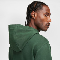 Nike Sportswear Club Fleece Hoodie Donkergroen Wit