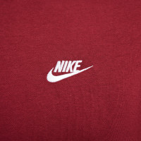 Nike Sportswear Club Fleece Hoodie Donkerrood Wit