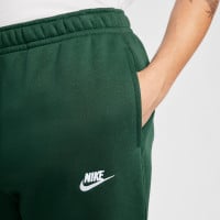 Pantalon de survêtement en polaire Nike Sportswear Club vert foncé blanc