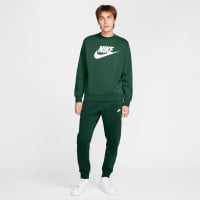 Pantalon de survêtement en polaire Nike Sportswear Club vert foncé blanc