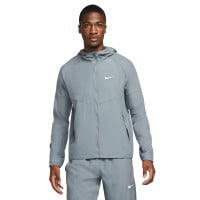 Survêtement zippé Nike Miler Repel Phenom Elite gris clair argenté