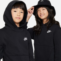 Nike Sportswear Club Fleece Hoodie Kids Zwart Wit