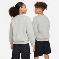 Nike Sportswear Club Fleece Sweat-Shirt Enfants Gris Clair Blanc