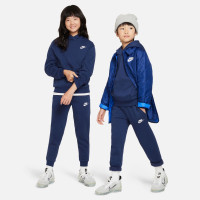 Nike Sportswear Club Fleece Survêtement à Capuche Enfants Bleu Foncé Blanc