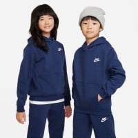 Nike Sportswear Club Fleece Survêtement à Capuche Enfants Bleu Foncé Blanc