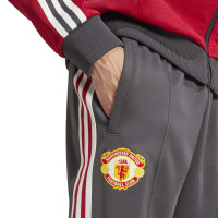 adidas Manchester United Culturewear Trainingsbroek 2024-2025 Grijs Rood Wit