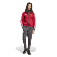 adidas Manchester United Culturewear Trainingsbroek 2024-2025 Grijs Rood Wit