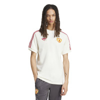 adidas Manchester United Culturewear T-Shirt 2024-2025 Blanc Rouge