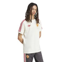 adidas Manchester United Culturewear T-Shirt 2024-2025 Blanc Rouge