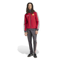 adidas Manchester United Culturewear Veste d'Entraînement 2024-2025 Rouge Gris Blanc