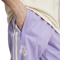 adidas Real Madrid Culturewear Pantalon d'Entraînement 2024-2025 Mauve Clair Blanc Cassé