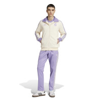 adidas Real Madrid Culturewear Pantalon d'Entraînement 2024-2025 Mauve Clair Blanc Cassé