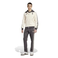 adidas Juventus Culturewear Trainingspak Full-Zip 2024-2025 Wit Donkergrijs