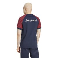 adidas Arsenal Culturewear T-Shirt 2024-2025 Donkerblauw Donkerrood Wit