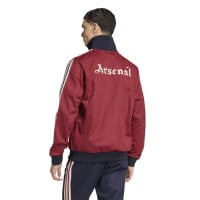 adidas Arsenal Culturewear Trainingspak Full-Zip 2024-2025 Donkerrood Donkerblauw Wit