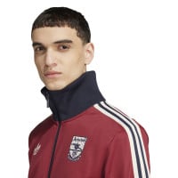 adidas Arsenal Culturewear Veste d'Entraînement 2024-2025 Rouge Foncé Bleu Foncé Blanc