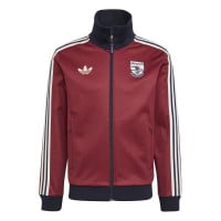 adidas Arsenal Culturewear Trainingspak Full-Zip 2024-2025 Donkerrood Donkerblauw Wit