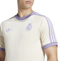 adidas Real Madrid Culturewear T-Shirt 2024-2025 Blanc Cassé Mauve Clair