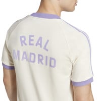 adidas Real Madrid Culturewear T-Shirt 2024-2025 Blanc Cassé Mauve Clair