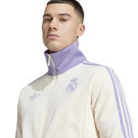 adidas Real Madrid Culturewear Trainingsjack 2024-2025 Gebroken Wit Lichtpaars