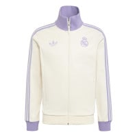 adidas Real Madrid Culturewear Trainingsjack 2024-2025 Gebroken Wit Lichtpaars