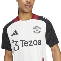 adidas Manchester United Maillot d'Entraînement 2024-2025 Blanc Noir Rouge