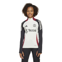 adidas Manchester United Survêtement 1/4-Zip 2024-2025 Enfants Blanc Noir Rouge