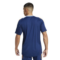 adidas Real Madrid Maillot d'Entraînement 2024-2025 Bleu Foncé Orange Bleu Clair