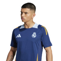 adidas Real Madrid Maillot d'Entraînement 2024-2025 Bleu Foncé Orange Bleu Clair